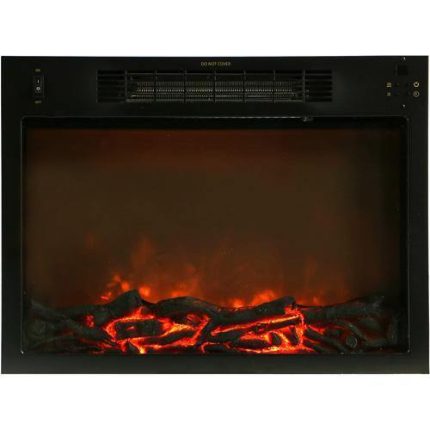 Cambridge Savona 59 In. Electric Fireplace in Cherry with Entertainment Stand and Charred Log Display, - CAM6022-1CHR