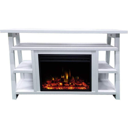 Cambridge 32-In. Sawyer Industrial Electric Fireplace Mantel with Enhanced Log Display and Color Changing Flames, - CAM5332-1MAHLG3