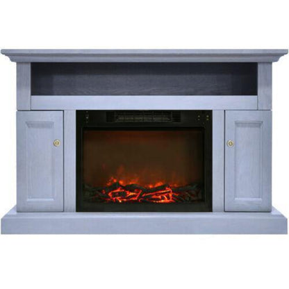 Cambridge Sorrento Electric Fireplace with Multi-Color LED Insert and 47 In. Entertainment Stand in Cherry - CAM5021-2CHRLED