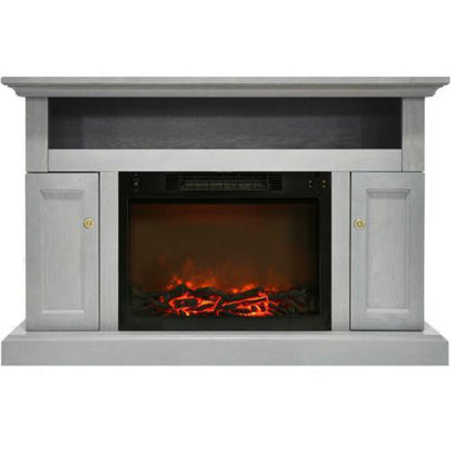 Cambridge Sorrento Electric Fireplace Heater with 47-In. Mahogany TV Stand, Enhanced Log Display, Multi-Color Flames and Remote Control - CAM5021-2CHRLG3