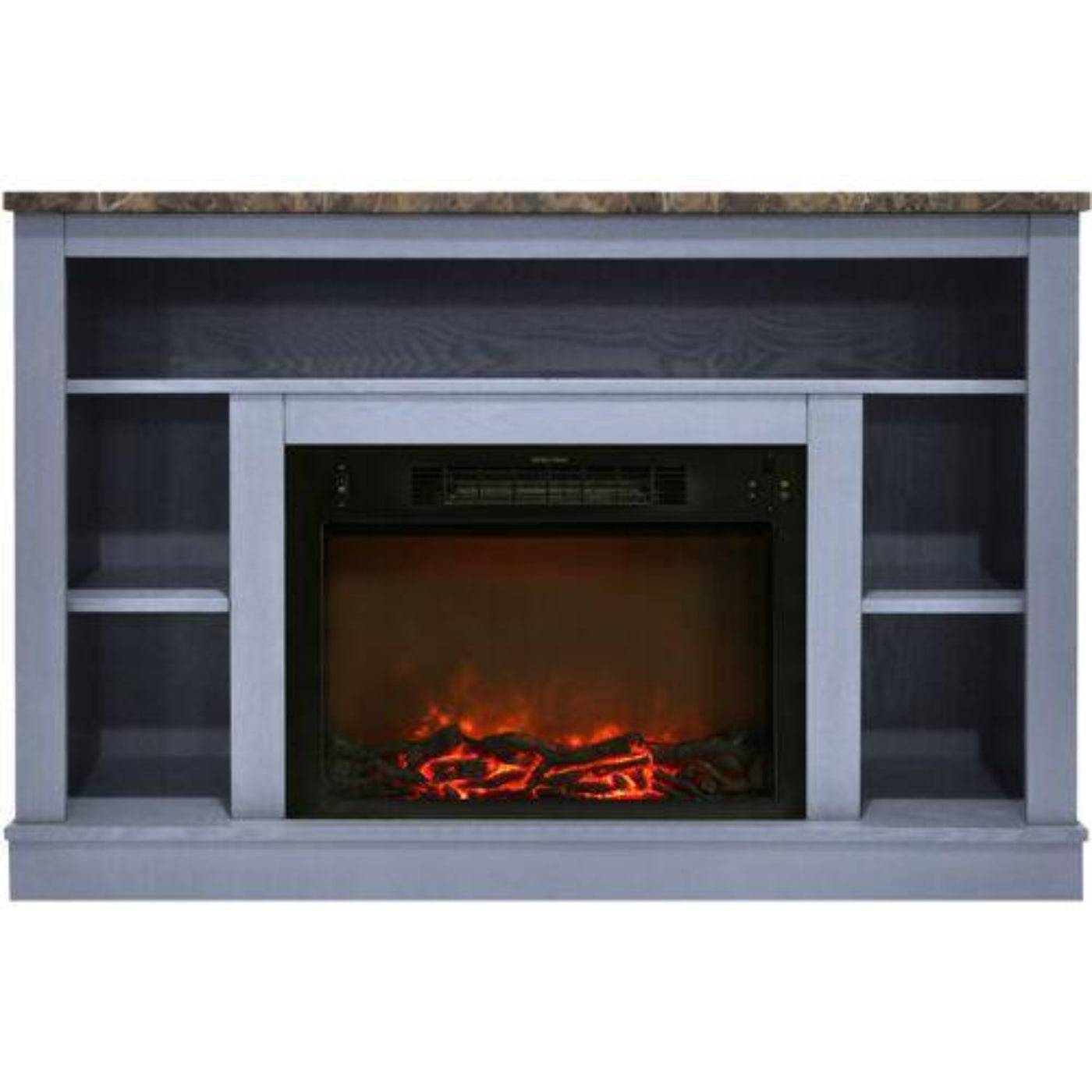 Cambridge 47 In. Electric Fireplace with a Multi-Color LED Insert and Cherry Mantel - CAM5021-1CHRLED