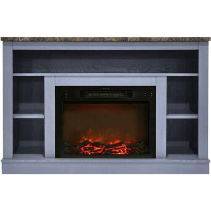 Cambridge 47 In. Electric Fireplace with a Multi-Color LED Insert and Cherry Mantel - CAM5021-1CHRLED