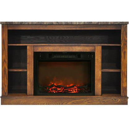 Cambridge 47 In. Electric Fireplace with a 1500W Log Insert and Cherry Mantel - CAM5021-1CHR
