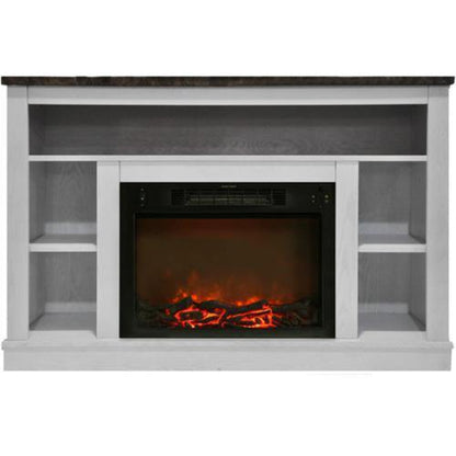 Cambridge 47 In. Electric Fireplace with a 1500W Log Insert and Cherry Mantel - CAM5021-1CHR