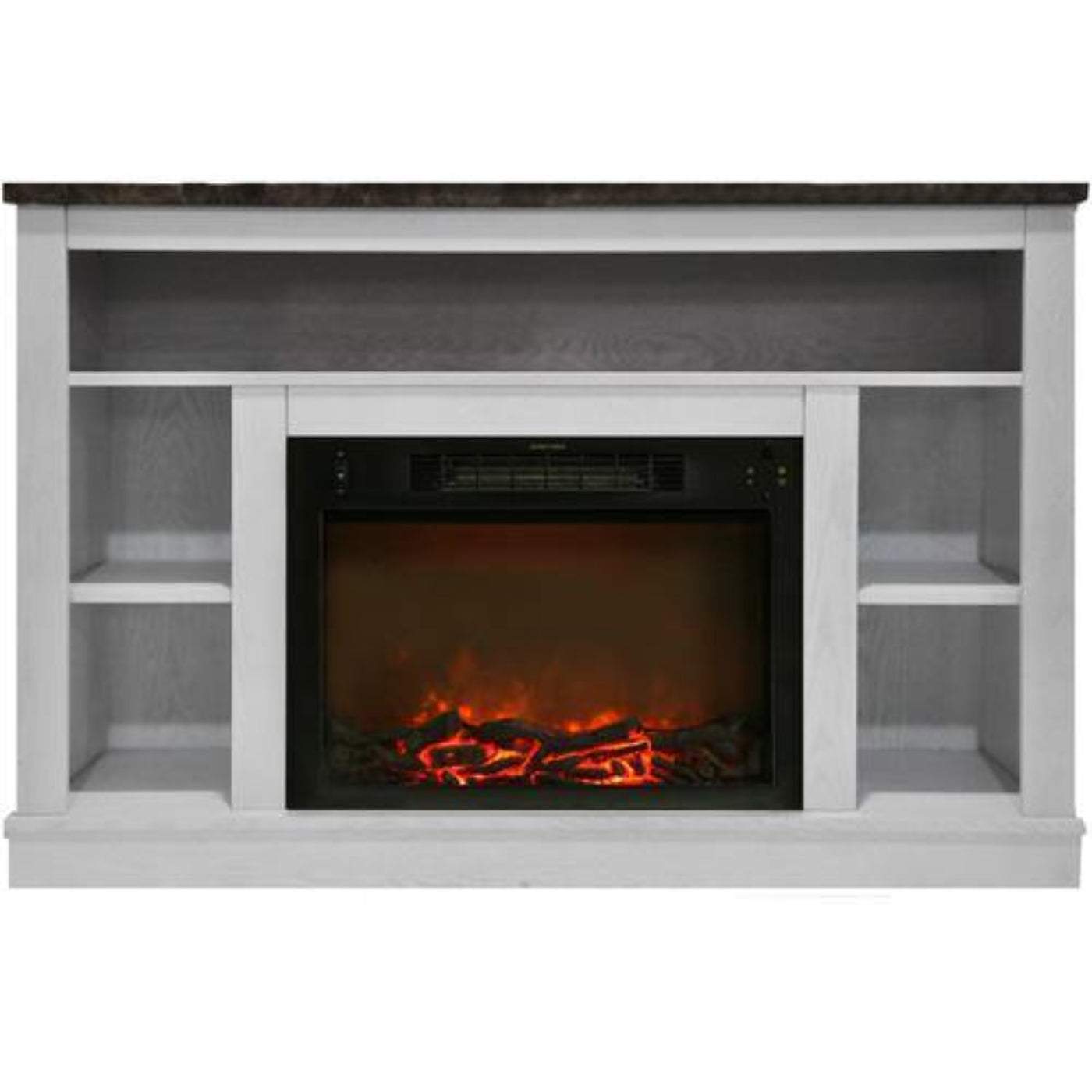 Cambridge 47 In. Electric Fireplace with a Multi-Color LED Insert and Cherry Mantel - CAM5021-1CHRLED