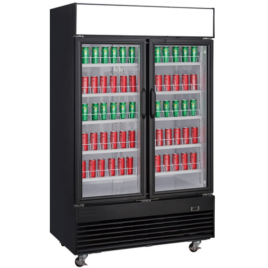 Chef AAA - TSM33R Commercial 39" 2 Glass Door Merchandiser Refrigerator 33.5 cu.ft. - TSM33R