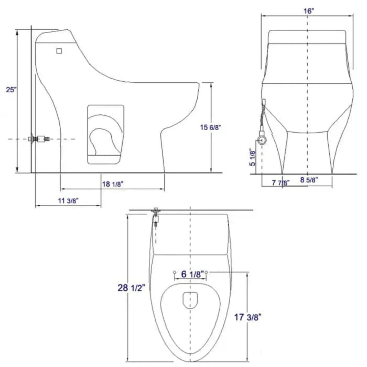 GREE EAGO One Piece High Efficiency Low Flush Eco-Friendly Ceramic Toilet - TB108