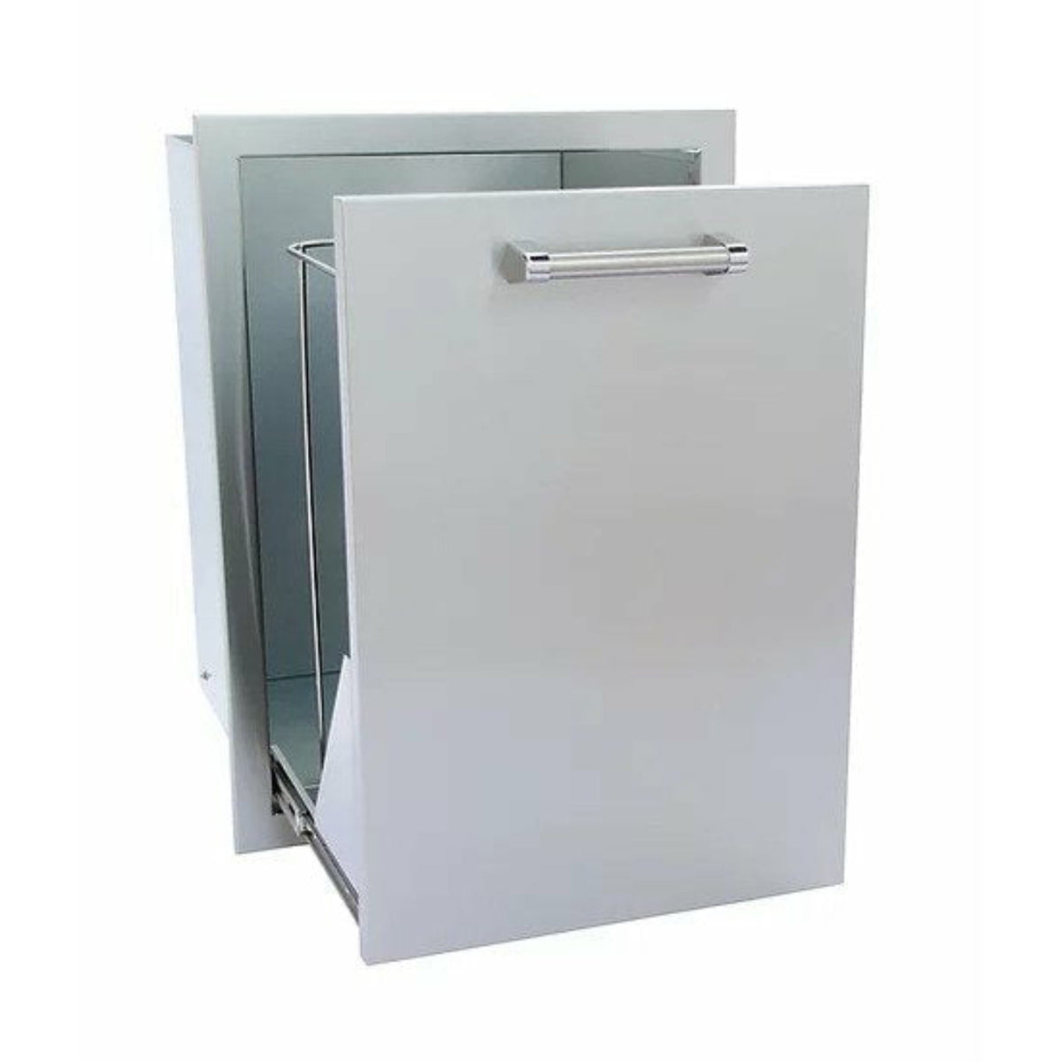 KoKoMo Outdoor Kitchen Stainless Steel Trash/Propane Pull-Out - KO-TRHD
