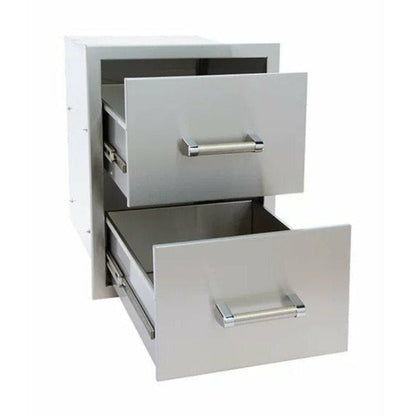 KoKoMo Outdoor Kitchen Stainless Steel Double Drawer - KO-DD12