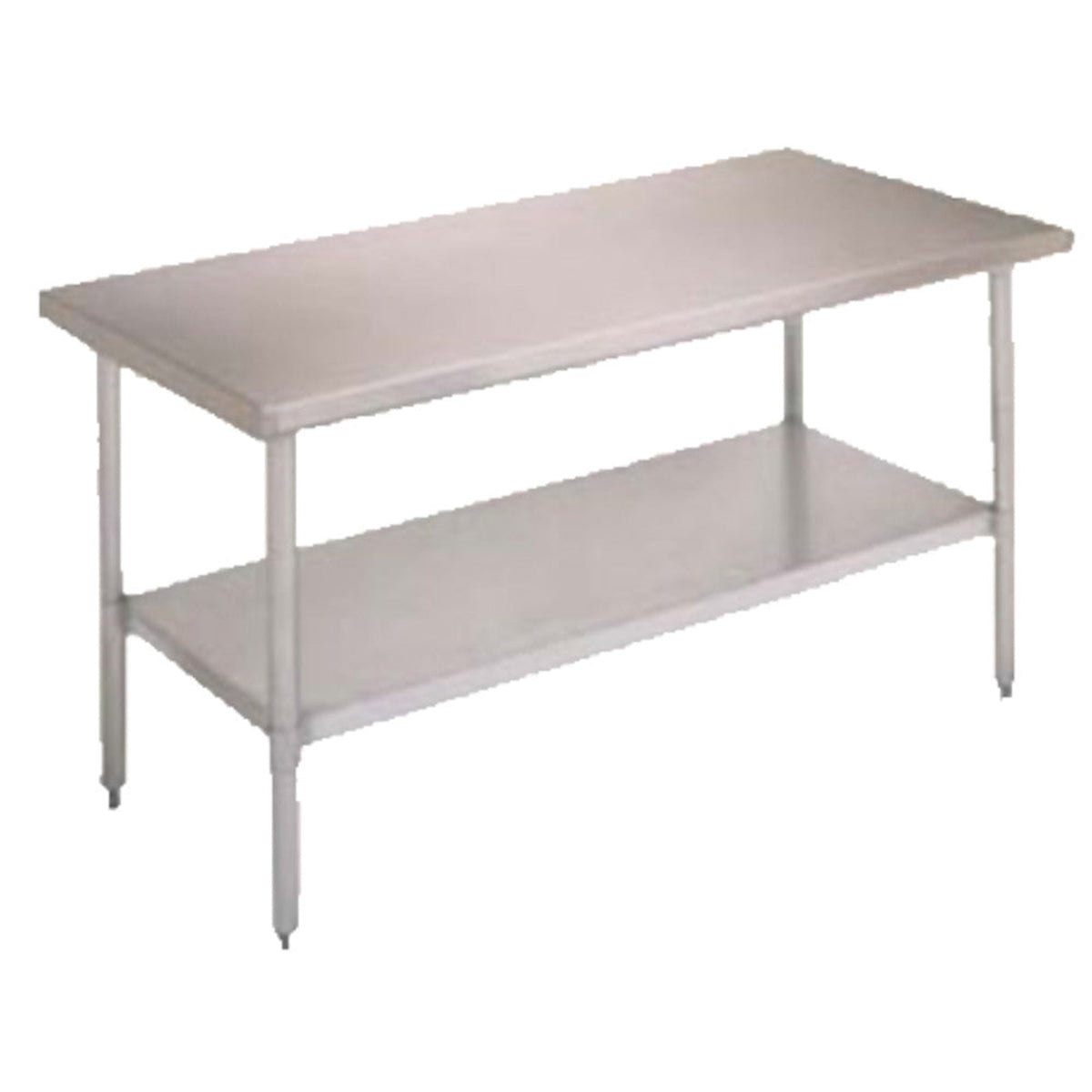 John Boos FBLS7224 72" x 24" Stainless Steel Work Table, Adjustable Undershelf - JBFBLS7224