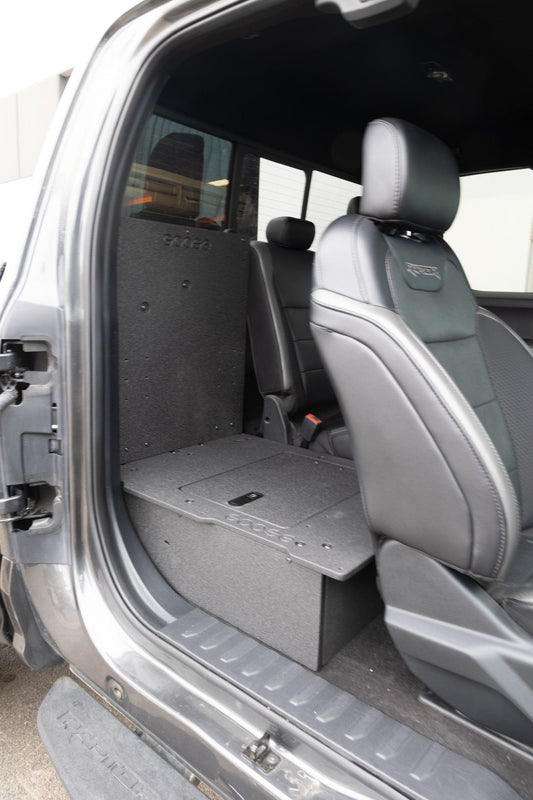 GOOSE GEAR Ford Super Duty F250-F550 2017-Present 4th & 5th Gen. Super Cab - Second Row Seat Delete Plate System - 2553-GGR-SH