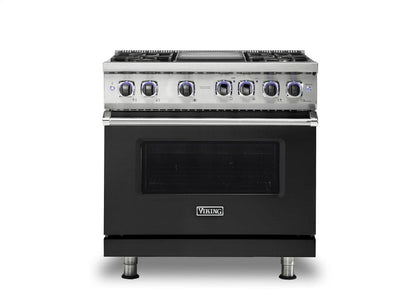 VIKING 36" Dual Fuel Range - VDR7362 Viking 7 Series Black - VDR73624GCSLP