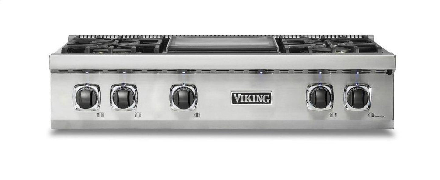 VIKING 36" 5 Series Gas Rangetop in Stainless Steel - VRT5364GSS