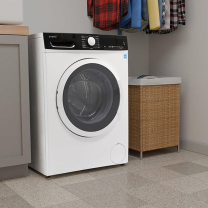 Avanti 24 Inch Front Load Washer with 2.2 cu. ft. Capacity, 15 Wash Cycles, 5 Water Temperature Settings, Energy Star Certified in White - FLW22V0W