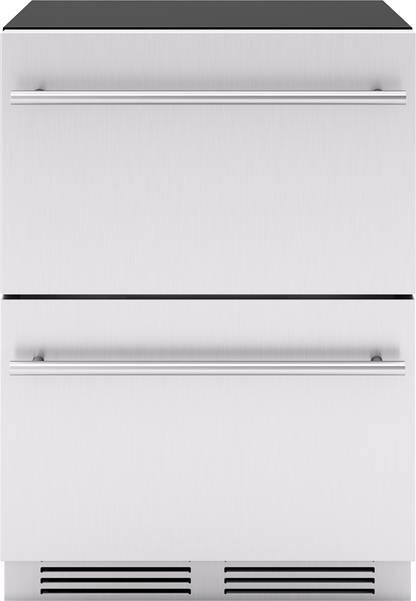 ZEPHYR Presrv Refrigerator Drawers, 24in Compact, SS, 1 Zone in Stainless Steel - PRRD24C1AS