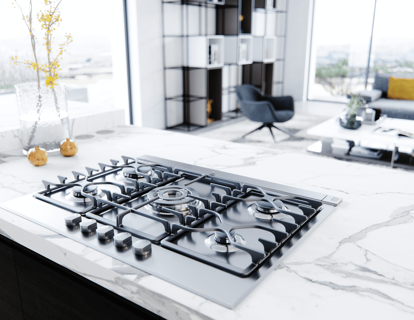 ZEPHYR DLIE36ASX Lift Downdraft, 18" rise, 36" width in Stainless Steel - DLIE36ASX