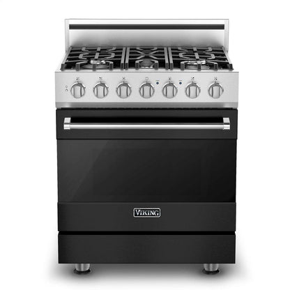 VIKING 30" Self-Cleaning Dual Fuel Range Viking 3 Series Black - RVDR33025BCSLP