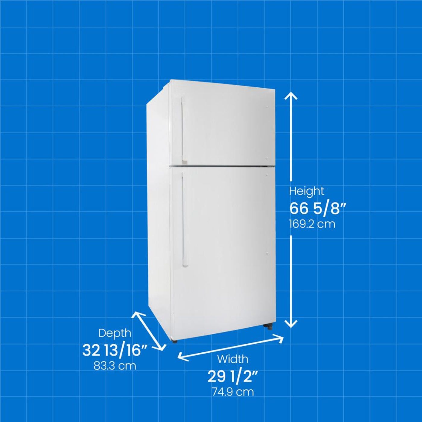 DANBY Danby 18.1 cu. ft. Apartment Size Fridge Top Mount in White - DFF180E1WDB