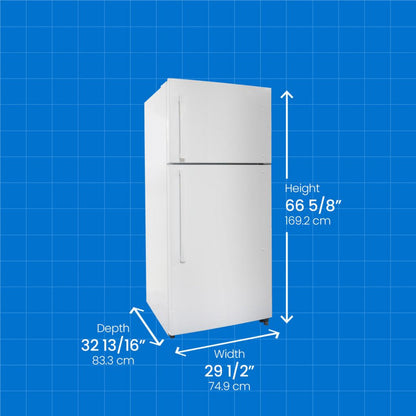 DANBY Danby 18.1 cu. ft. Apartment Size Fridge Top Mount in White - DFF180E1WDB