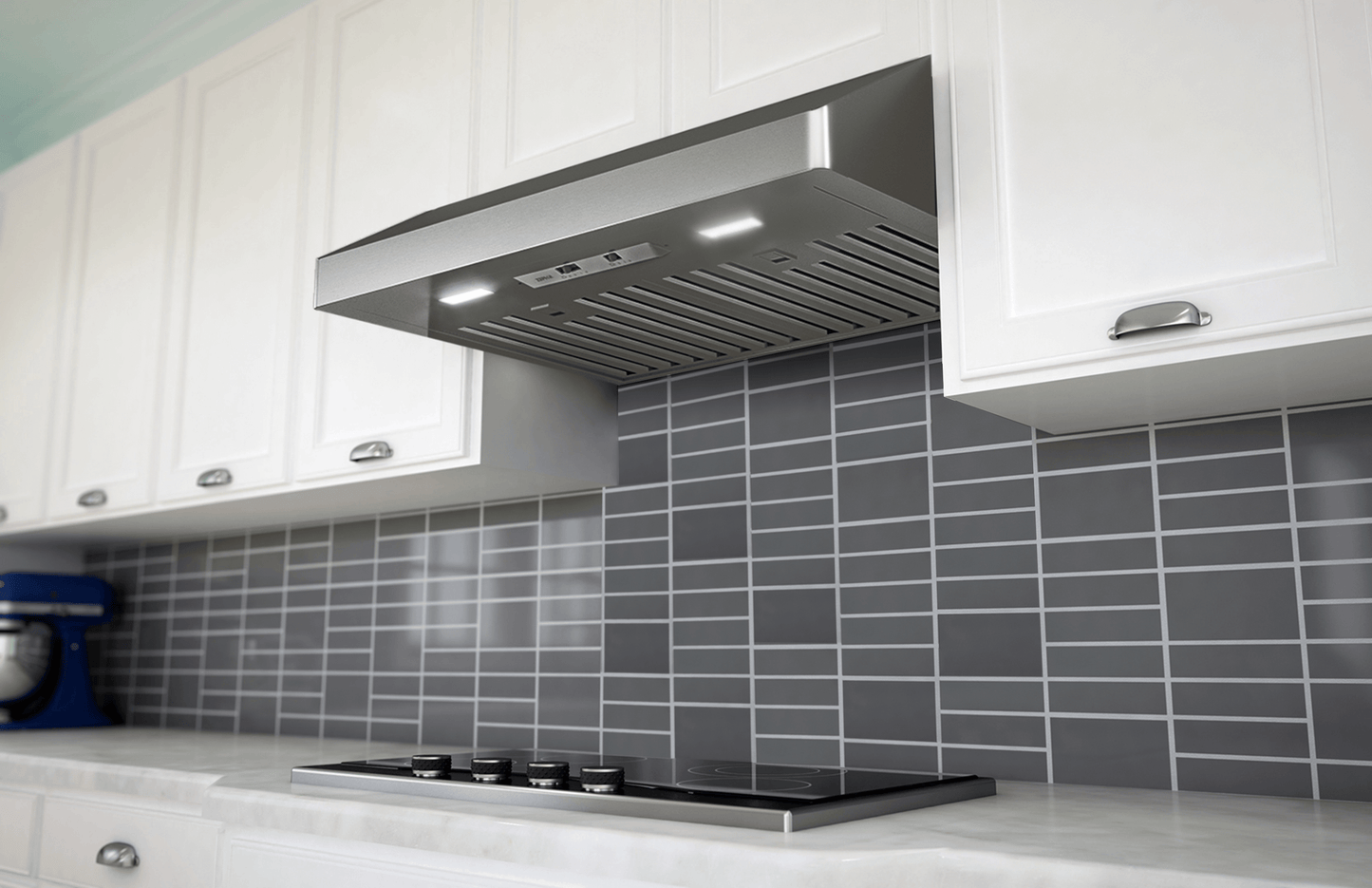 ZEPHYR Gust, UC, 36in, SS, Baffles, LED, 290 in Stainless Steel - AK7136BS290BF