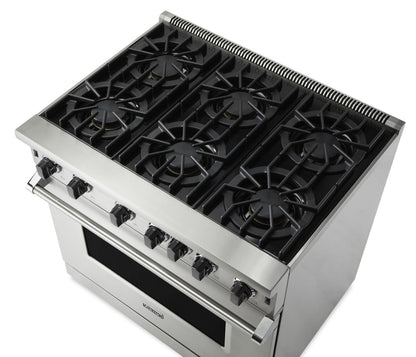 VIKING 36" Open Burner Gas Range Viking 5 Series Bronze - VGIC53626BAN
