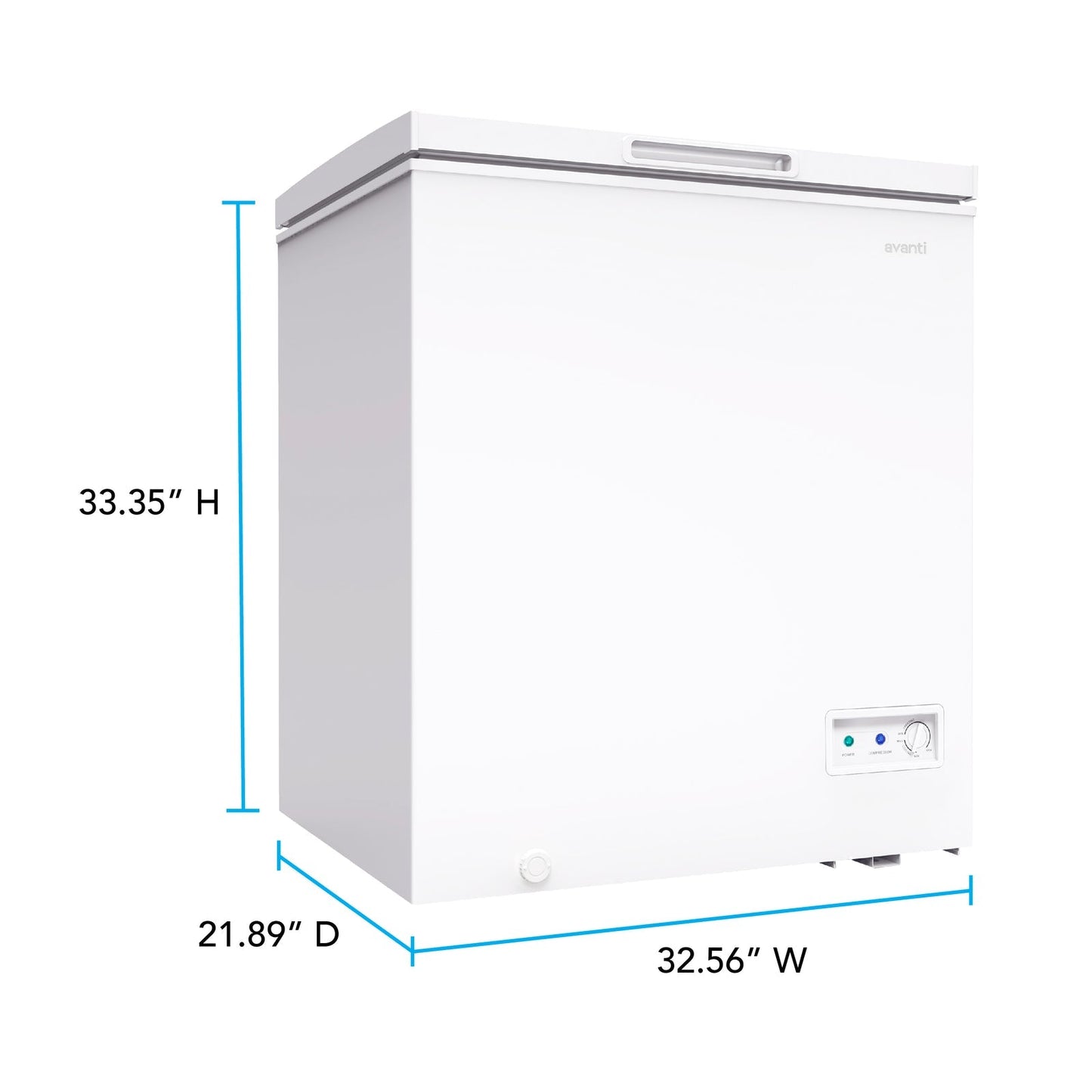 AVANTI Avanti 7.0 cu. ft. Garage Ready Convertible Chest Freezer White - CF7F0W