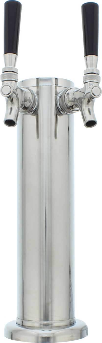 ZEPHYR Presrv Kegerator Double Tap Kit, SS, CO2 in Stainless Steel - PRKFK02SSC
