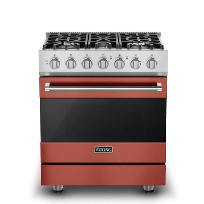 VIKING 30" Self-Cleaning Dual Fuel Range Viking 3 Series Red - RVDR33025BSCLP
