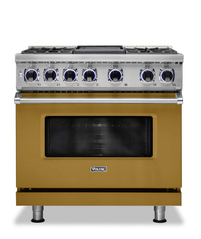 VIKING 36" Dual Fuel Range - VDR7362 Viking 7 Series Gold - VDR73624GGHLP