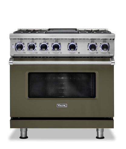 VIKING 36" Dual Fuel Range - VDR7362 Viking 7 Series Gray - VDR73624GMALP