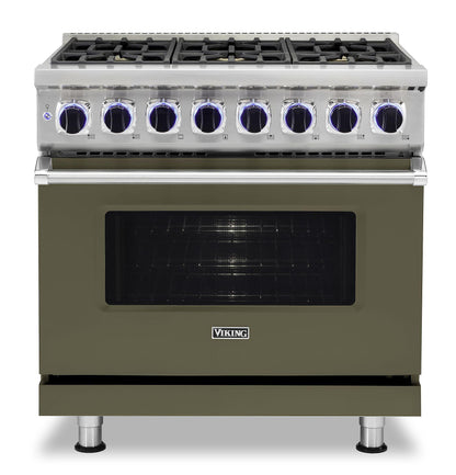 VIKING 36" Dual Fuel Range - VDR7362 Viking 7 Series Gray - VDR73626BMALP