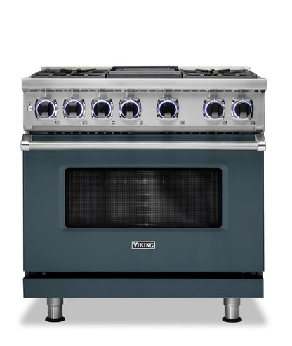 VIKING 36" Dual Fuel Range - VDR7362 Viking 7 Series Gray - VDR73624GSQLP