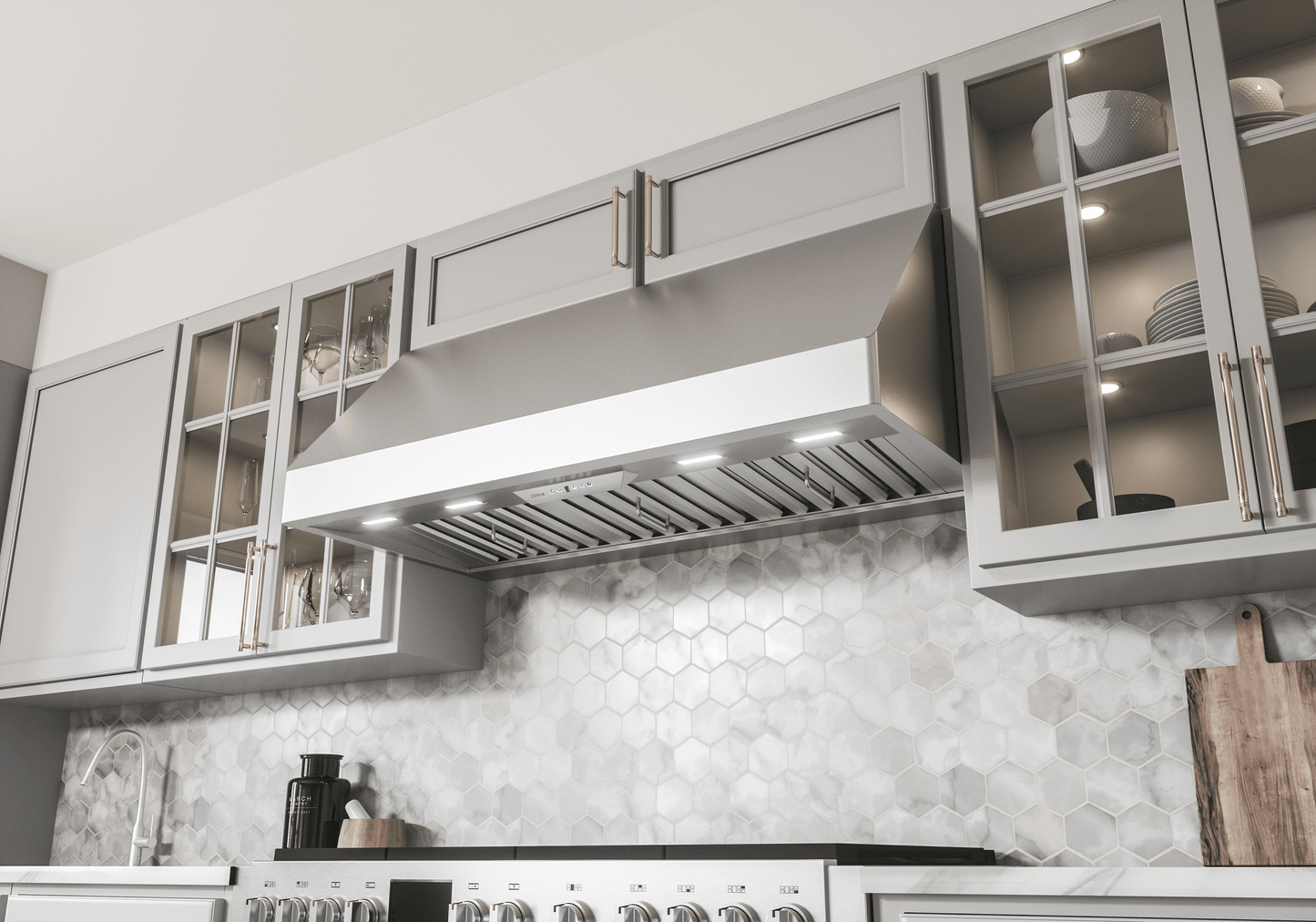 ZEPHYR Tempest II, 18in Wall, 30in, SS, LED, ACT in Stainless Steel - AK7500CS