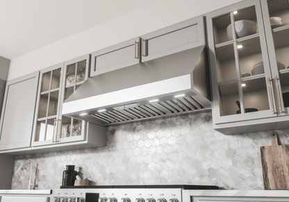 ZEPHYR Tempest II, 18in Wall, 48in, SS, LED, ACT in Stainless Steel - AK7548CS