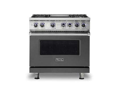 VIKING 36" Dual Fuel Range - VDR7362 Viking 7 Series Gray - VDR73624GDGLP