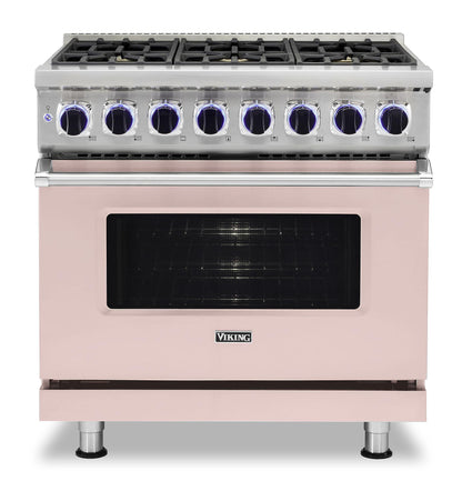 VIKING 36" Dual Fuel Range - VDR7362 Viking 7 Series Pink - VDR73626BBHLP