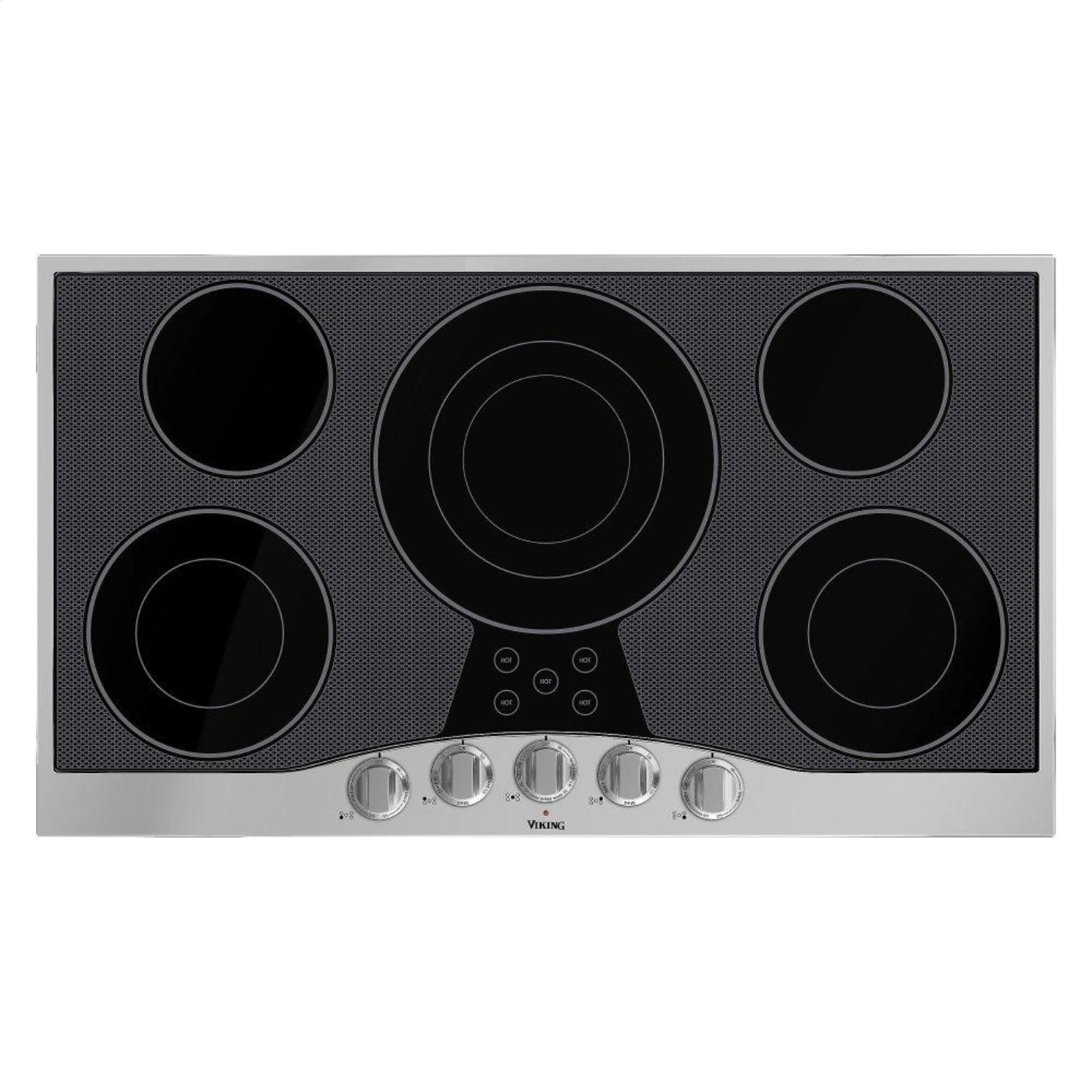VIKING 36" Electric Cooktop - RVEC in Stainless Steel On Black - RVEC3365BSB