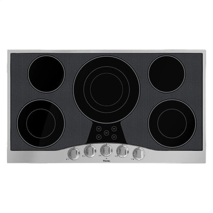 VIKING 36" Electric Cooktop - RVEC in Stainless Steel On Black - RVEC3365BSB