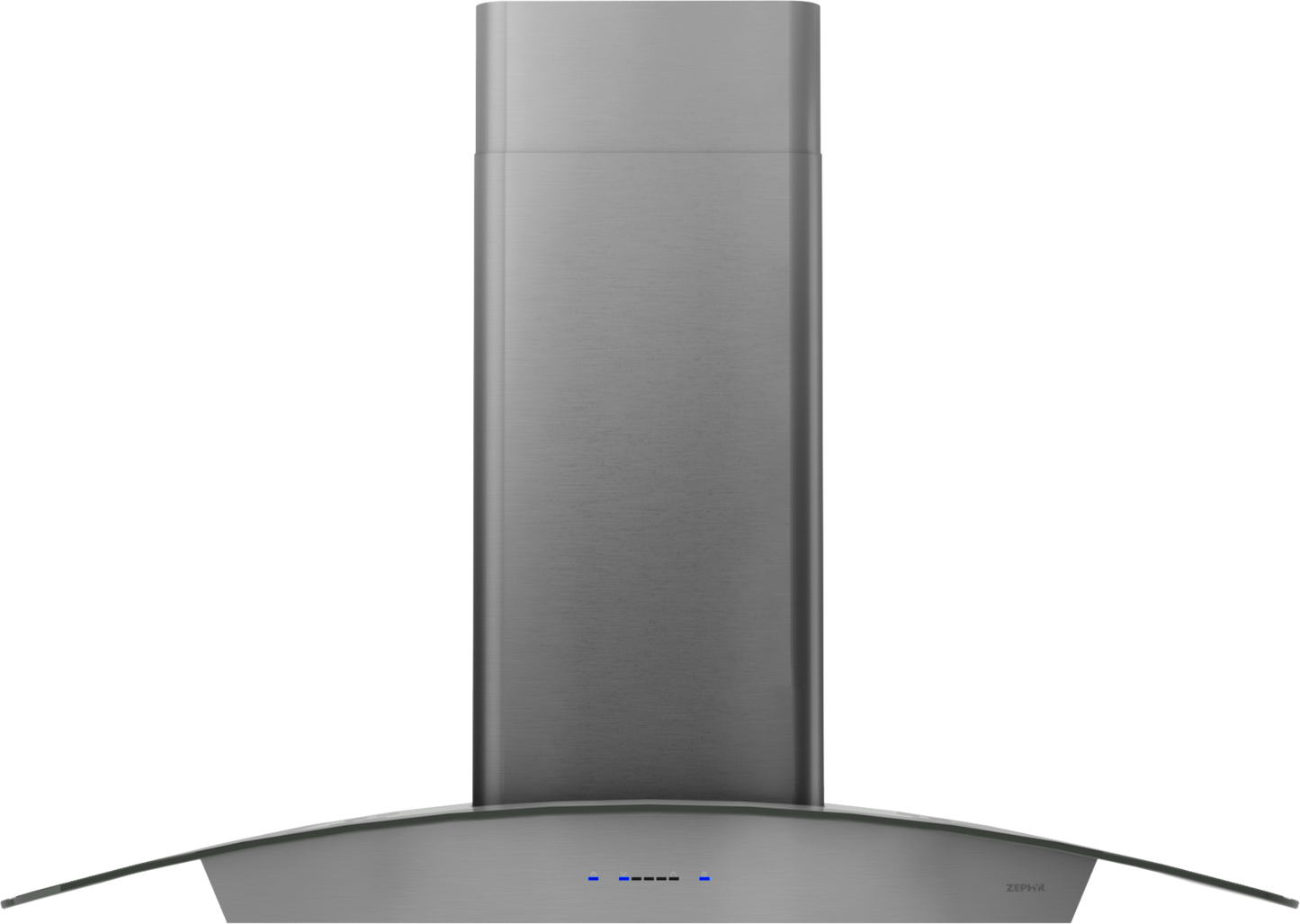 ZEPHYR Ravenna Wall, 90cm, Black SS+Gray Glass, LED Black in Stainless Steel - ZRVM90CBSGG