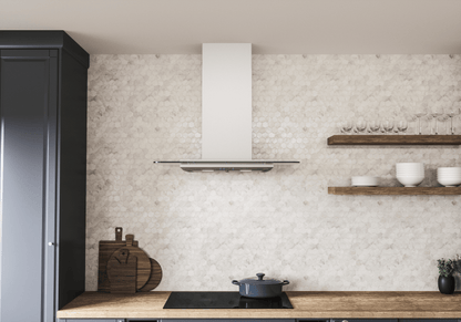 ZEPHYR Verona, Wall, 90cm, SS+Glass, LED, ACT in Stainless Steel - ZVOM90BG