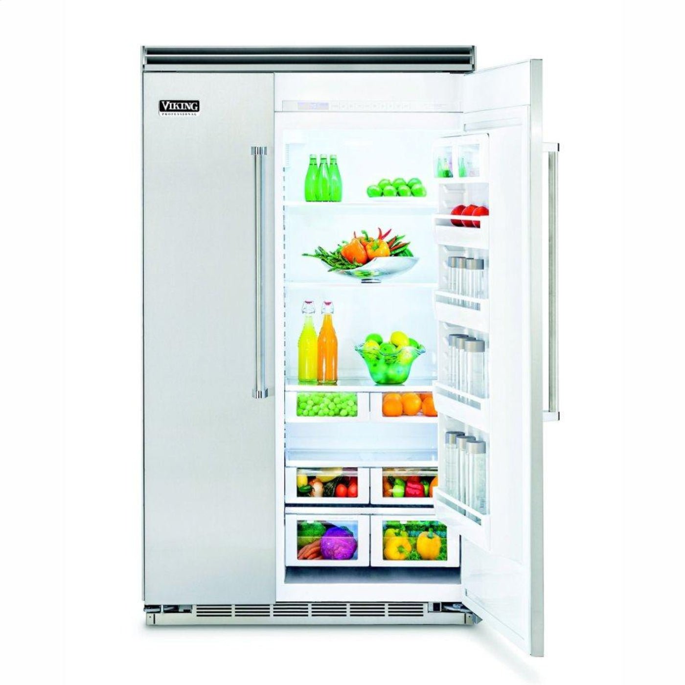 VIKING 48" Side-by-Side Refrigerator/Freezer in Stainless Steel - VCSB5484SS