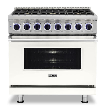 VIKING 36" Dual Fuel Range - VDR7362 Viking 7 Series White - VDR73626BPWLP