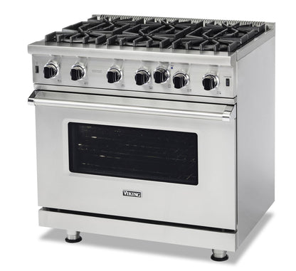 VIKING 36" Open Burner Gas Range Viking 5 Series Gray - VGIC53626BSQ