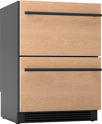 ZEPHYR Presrv Refrigerator Freezer Drawers, 24in, Panel Ready Custom Panel Ready - PRRFD24C2AP