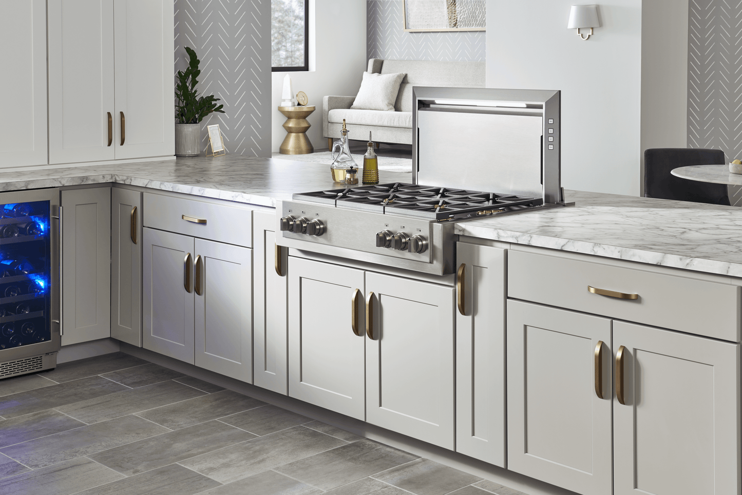 ZEPHYR DLIE36ASX Lift Downdraft, 18" rise, 36" width in Stainless Steel - DLIE36ASX