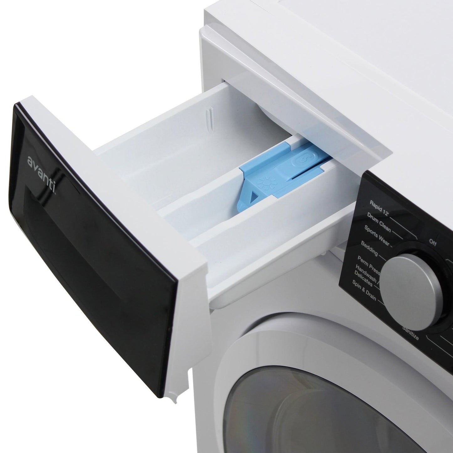 Avanti 24 Inch Front Load Washer with 2.2 cu. ft. Capacity, 15 Wash Cycles, 5 Water Temperature Settings, Energy Star Certified in White - FLW22V0W