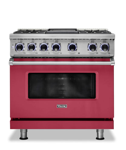 VIKING 36" Dual Fuel Range - VDR7362 Viking 7 Series Red - VDR73624GVALP