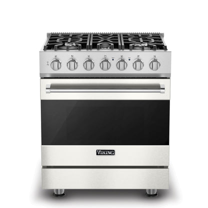 VIKING 30" Self-Cleaning Dual Fuel Range Viking 3 Series White - RVDR33025BPW