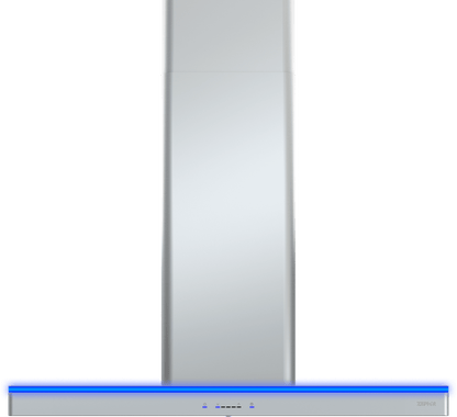 ZEPHYR Luce Wall, 90cm, SS, LED, 600 CFM w/ACT in Stainless Steel - ZLUM90CS