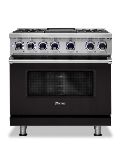 VIKING 36" Dual Fuel Range - VDR7362 Viking 7 Series Black - VDR73624GON
